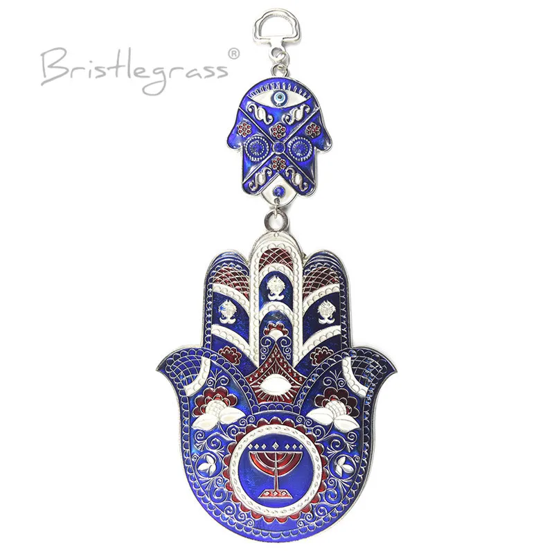 BRISTLEGRASS турецкий синий сглаза рука Фатимы в виде вьющегося стебля с цветами на