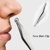 tip tweezers hair removal perfectly nose trimming round eyebrow tweezer portable nose hair stainless steel head universal tool