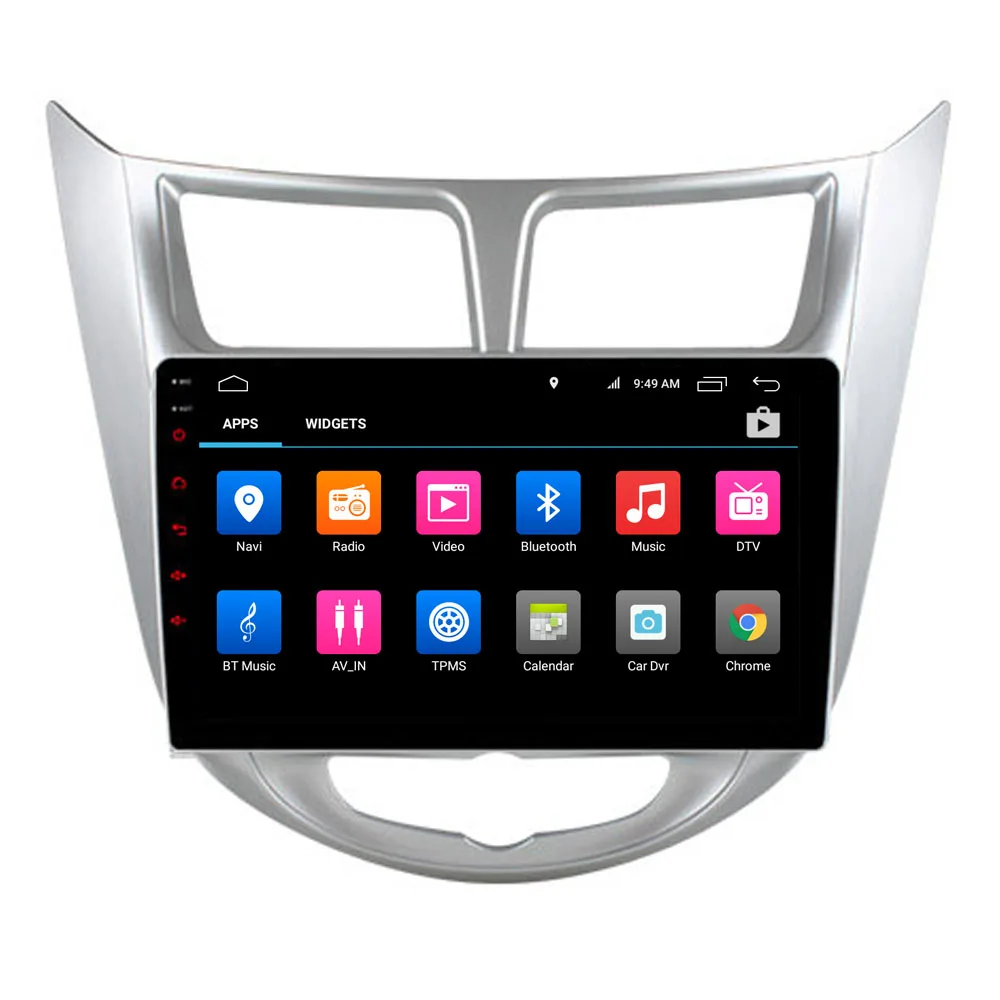 Автомобильное радио стерео для Hyundai Solaris Accent Verna 2010-2014 сенсорный экран Android