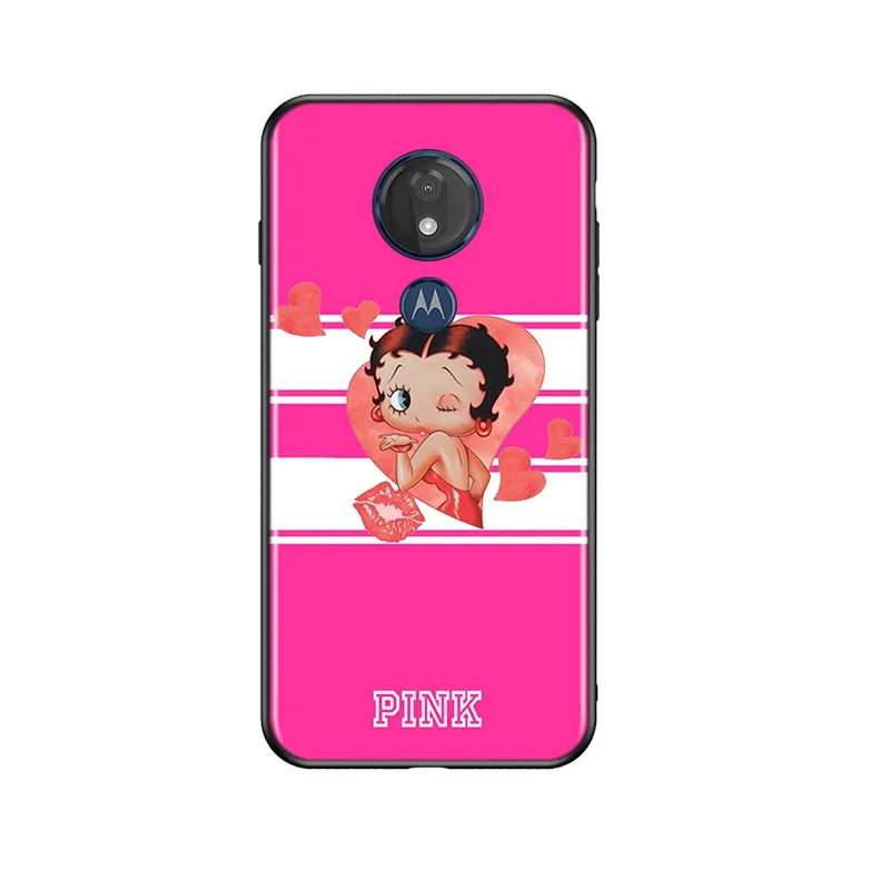 

Pink Betty Boop For Motorola G9 G8 G Stylus Power One Fusion Hyper Edge E7 E6 5G Plus Play Lite Phone Case