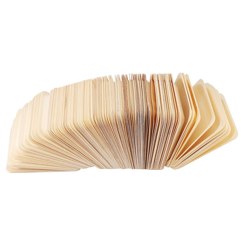 Botique-150Pcs одноразовые квадратные деревянные тарелки, портативная посуда для дня рождения, свадьбы, ресторана, пикника, барбекю, 140X140 м