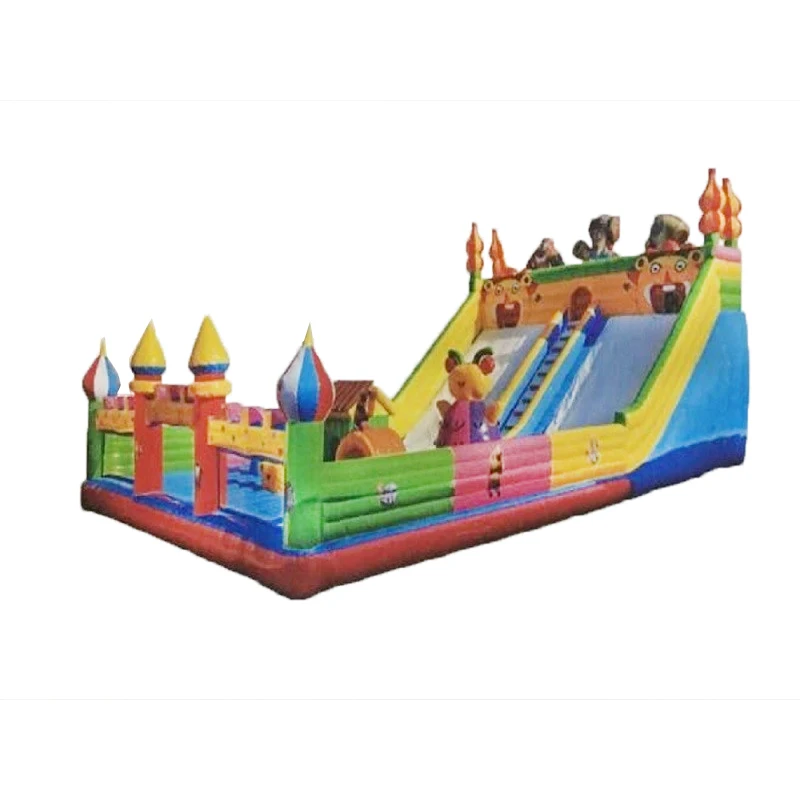 

Giant Inflatable Slide Inflatable Bounce Castle Combos High Quality PVC Inflatable Fun City Amusement Park Equipment