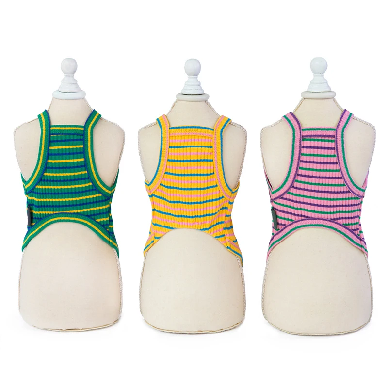 

Dog Camisole Spring Summer Knitted Pet Clothes Small Dogs Hoodies Sweatshirt For French Bulldog Pug teacup Puppy Clothes Dog