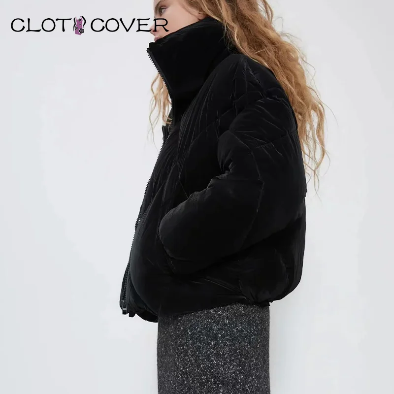 New Winter Thickened Oversize Parka Women Cotton Coat Casual Solid Zipper Short Bubble Jackets Loose Warm Outwear Tops Ladies | Женская