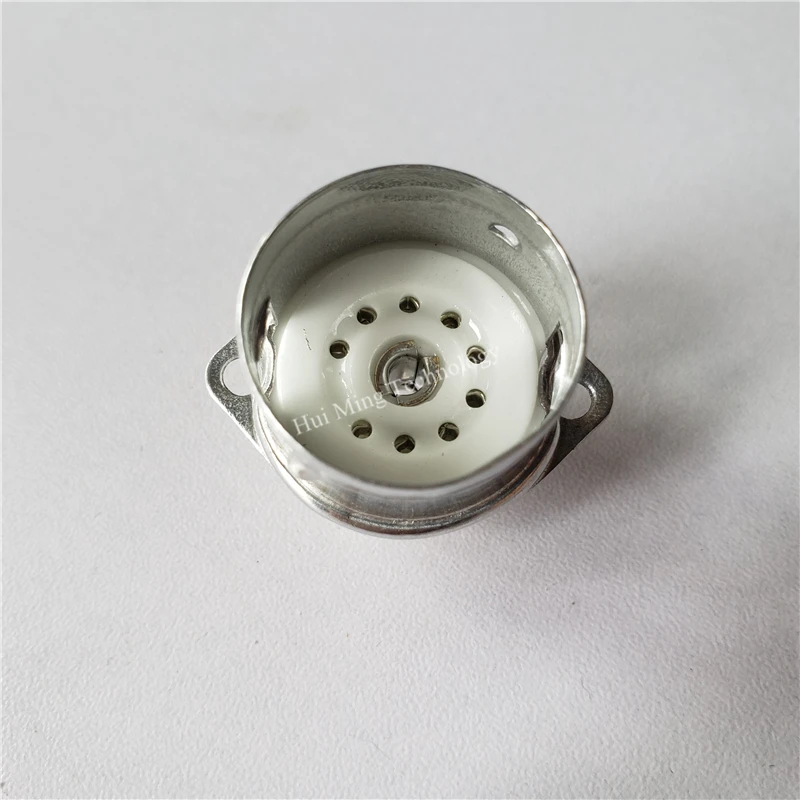 

10pcs ceramic tube socket seat GZC9-F-B 9 pin seat tube socket silver foot for 12AX7 tube amplifier