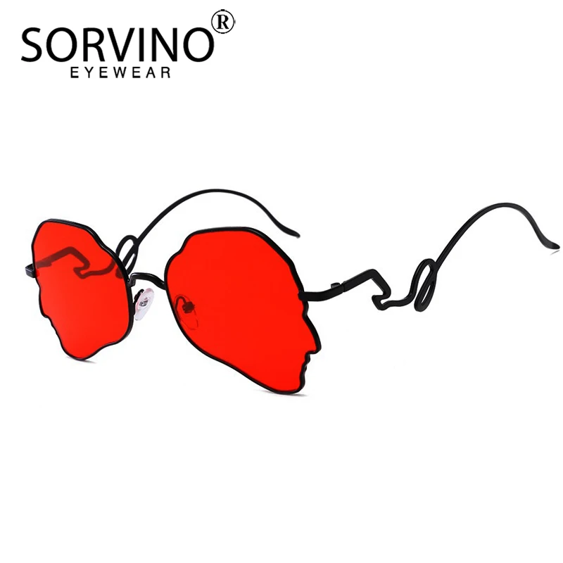 SORVINO, винтажные мужские солнцезащитные очки в форме полигона, женские, фирменный дизайн, 90 s, Ретро стиль,, анти синий светильник, прозрачные солнцезащитные очки, оттенки, SP267