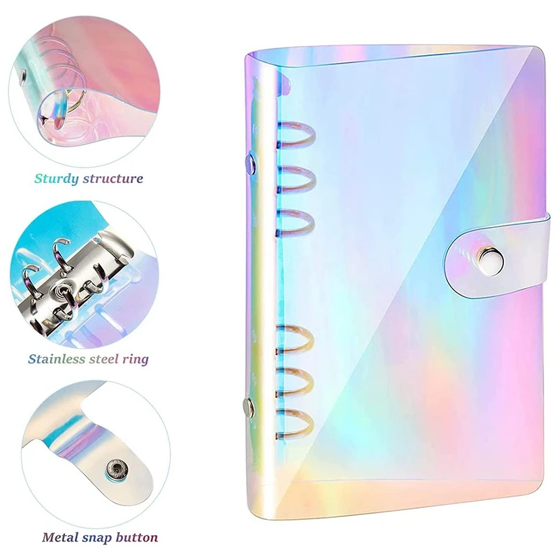 A6 Rainbow Soft крышка ноутбука из ПВХ органайзер для планировщика цветной круглый