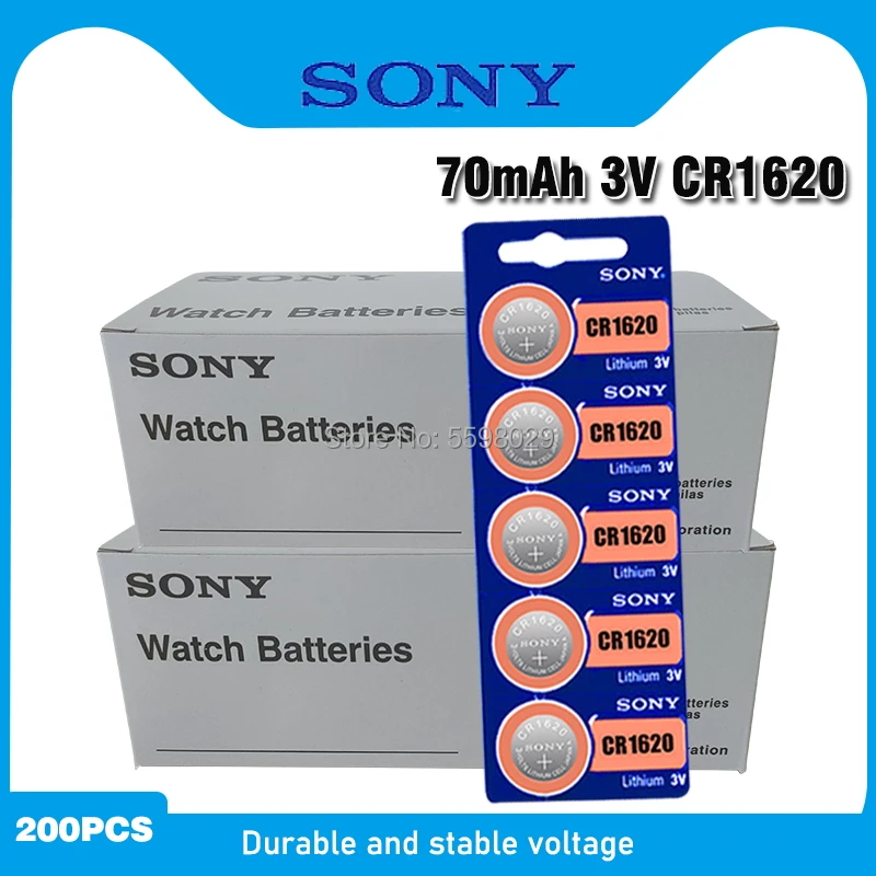 200 шт. sony 3V CR1620 оригинальная литиевая батарея для автомобильного ключа