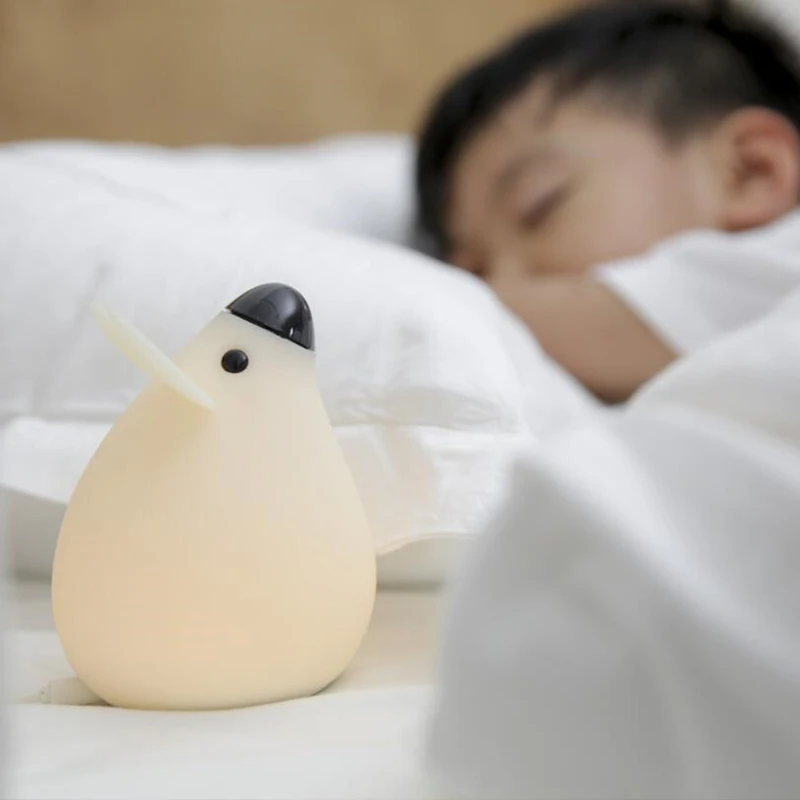 

Cute LED Night Light Silicone Animal Touch Sensor Night Lamp Baby Sleeping Soothing Bedroom Desktop Decor Ornaments USB Charge