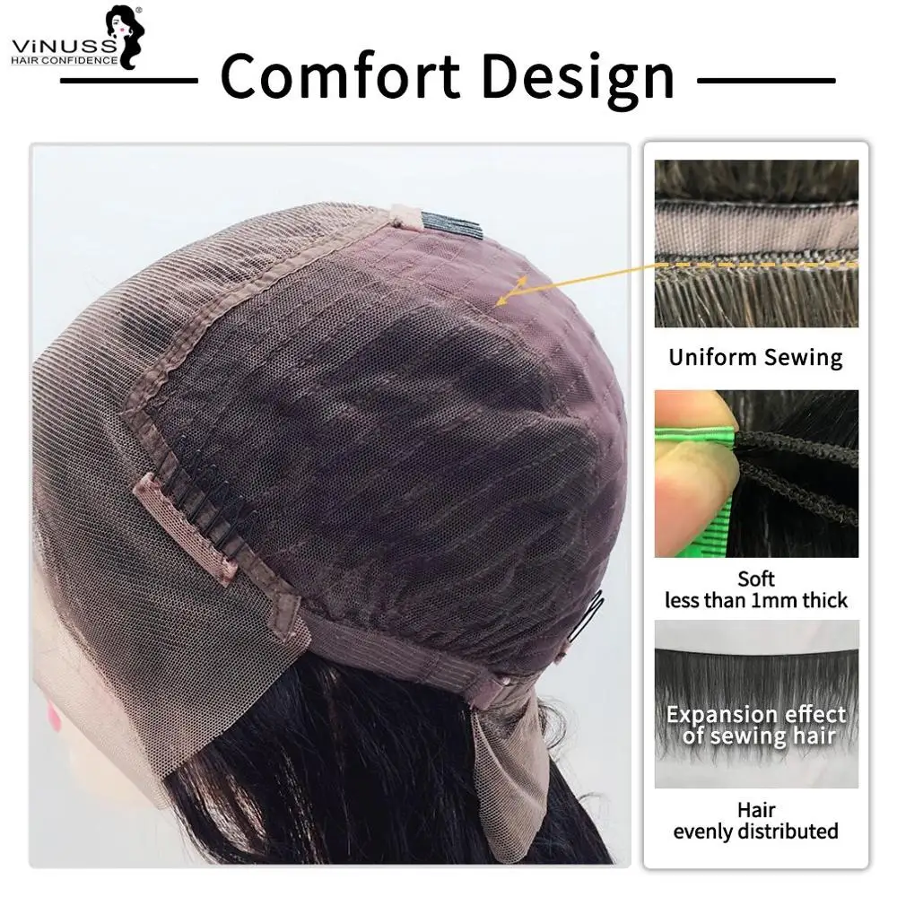 

Vinuss Classic Style Lace Front Human Hair Wig Body Wave 13*6Lace Frontal Wig Pre Plucked With Baby Hair For Black Women