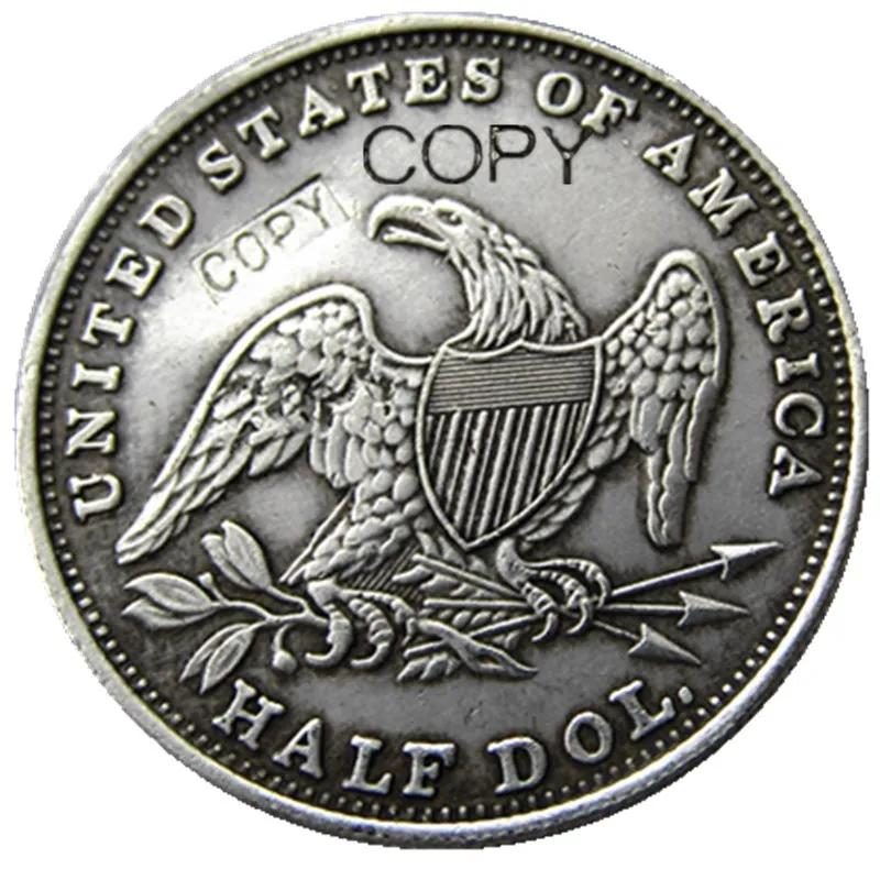 1838 ограниченная бюст половина доллара Посеребренная копия монеты | Дом и сад