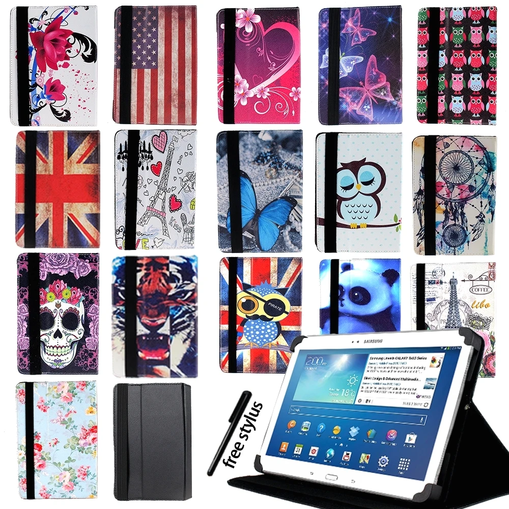 

Leather Pu Stand Case Cover for 7" 8" 10.1" Samsung Galaxy Tab A A6 Tablet Drop Resistance Protective Shell + Stylus