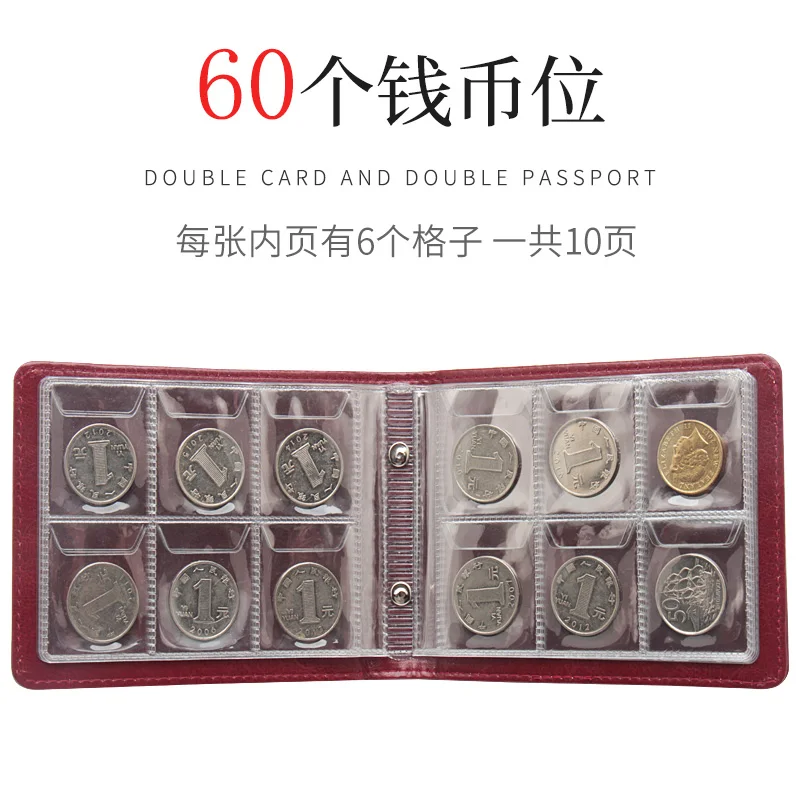 Новинка 2020 альбом для монет 10 страниц 60 карманов | Багаж и сумки