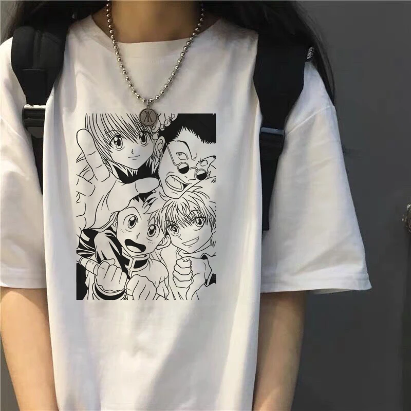 Футболка женская Hunter X Kurapika повседневная винтажная мультяшная футболка в