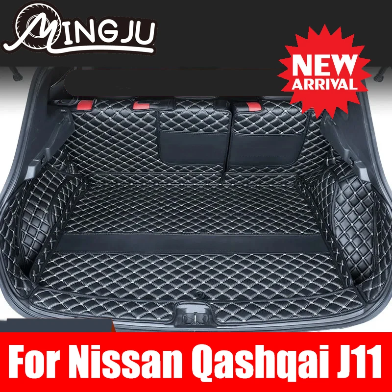 

Rear Trunk Mat Car Trunk Leather Mats Parts Rear Liner Styling Anti-Dirty Protector Tray For Nissan Qashqai J11 Accessories