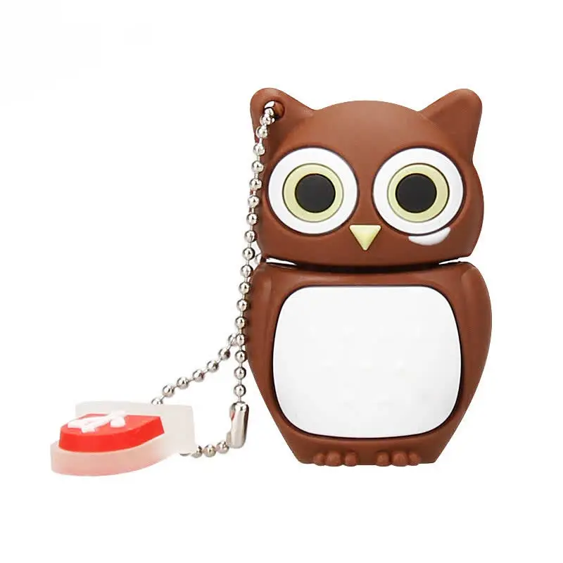 USB флеш-накопитель 64 ГБ, милое животное мультяшная сова, usb 2,0, 4 ГБ, 8 ГБ, 16 ГБ, 32 ГБ, 128 ГБ, флеш-накопитель, usb память, креативная флешка, подарок на праздник