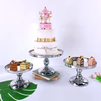 1pcs wedding cake stand set gold mirror metal cupcake beautiful tray dessert display decoration tools