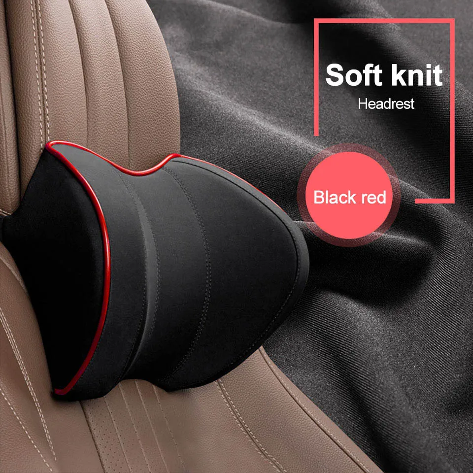 Black Red Cloth LOEN, новая функциональная подушка для шеи из пены с эффектом памяти, u-образная подушка для путешествий, Автомобильная подушка для шеи, подушка для отдыха, подушка для сиденья, для путешествий, для дома, офиса - Цвет: Black Red Cloth