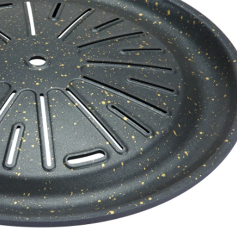 

Korean BBQ Grill Pan, Outdoor Barbecue Plate, Round Aluminum Plate, Picnic Non-Stick Pan Camping, BBQ Cooking Tools