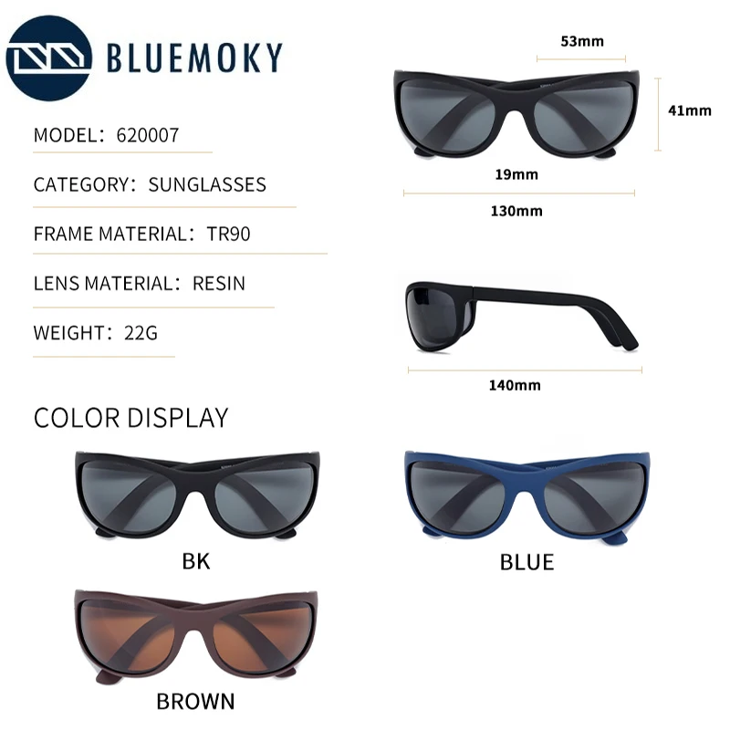 BLUEMOKY Sport Polarized Sunglasses Retro Polaroid Sun Glasses Goggles UV400 Windproof for Men Women Fishing Driving | Аксессуары для
