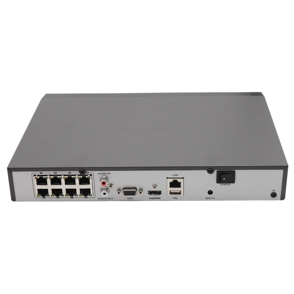 Hikvision 4K 8CH POE NVR DS-7608NI-K1/8 P 8 канальный разъем и воспроизведение видеорекордер наблюдения Встроенный 8 POE порта HDMI 4K выходы