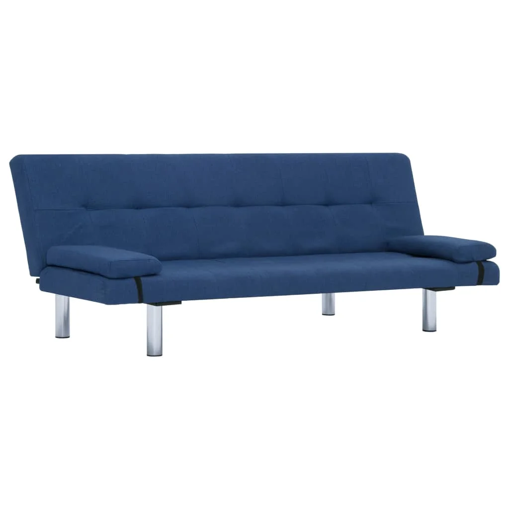 VidaXL Sova cama con dos almohadas de POLIESTER azul |