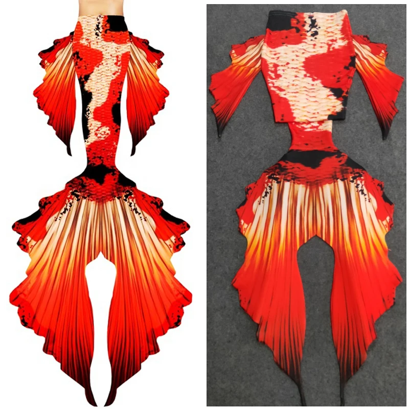 Купальник бикини с хвостом Русалочки и моноластом комплект из 3 предметов для