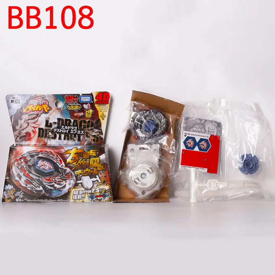 Оригинальный Takara Tomy Beyblade BB108 L Drago destrotor F:S + пусковое устройство | Игрушки и хобби