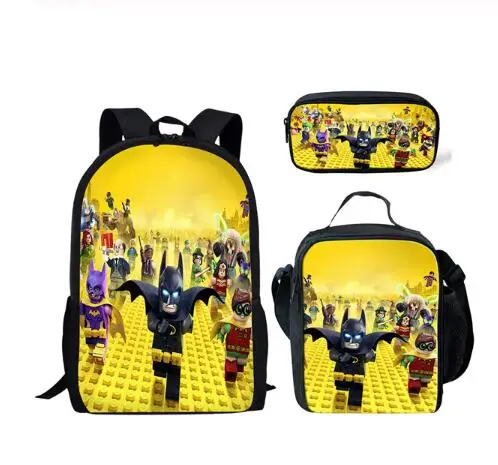 3pcs/Set Kids Mochila Cartoon Ninjago Backpack For Children Teenagers School Rucksack Girls Boys Bags | Багаж и сумки
