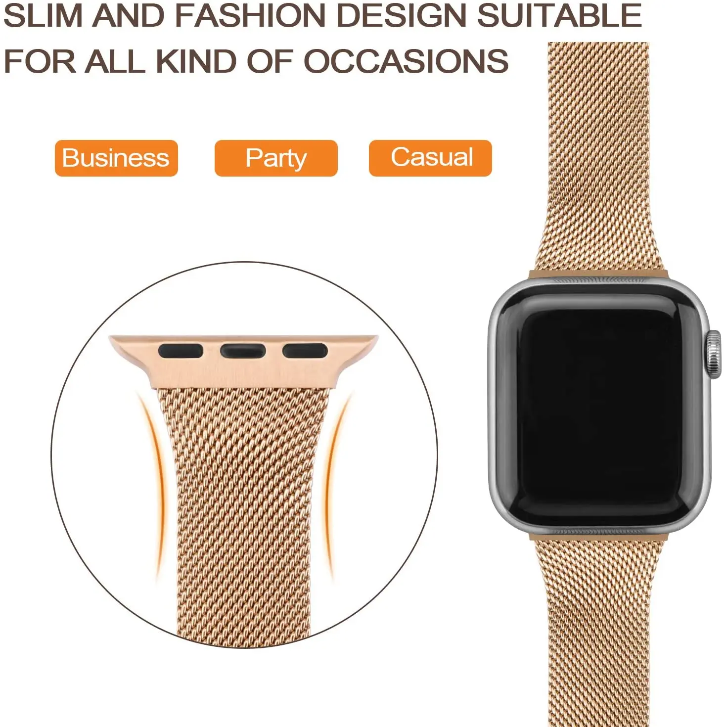 slim milanese strap for apple watch band 44mm 40mm 38mm 42mm 44 mm luxury metal watchband bracelet apple watch series 6 5 4 3 se free global shipping