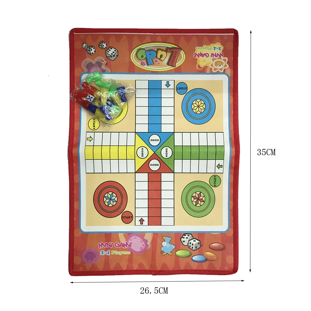 Folding EVA ABS Ludo OX Chess Snake Toys For Children Portable Snakes And Ladders Puzzle Interactive Game Birthday Gift | Игрушки и