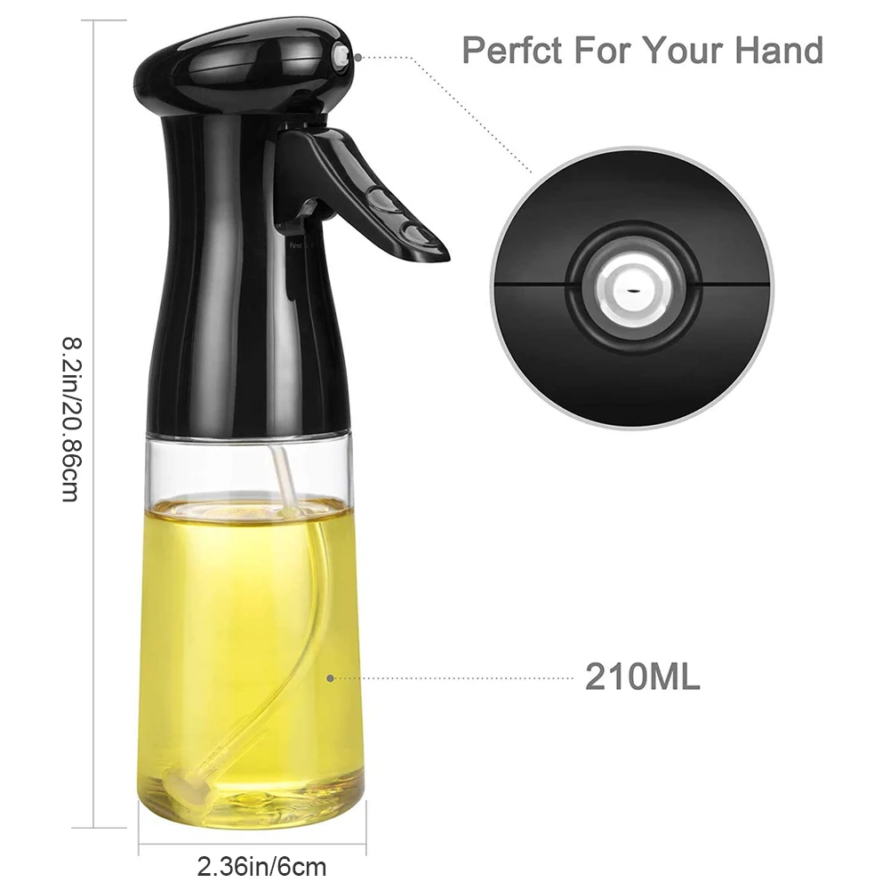 

Oil Spray Bottle Transparent Portable Oil Sprayer Portable Stainless Steel for Cooking Gravy Bottles Dispenser Sauce Kitchen
