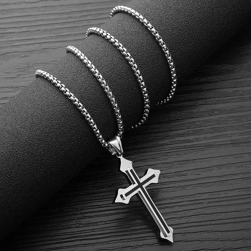 Ожерелья в стиле панк и уличной моды винтажное ожерелье с подвеской-крестом
