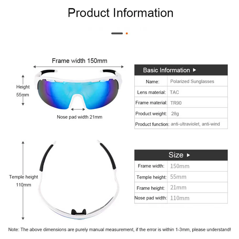 

Anti-glare Driving Glasses Road Bike Polarized Eyewear Sunglasses MTB Mountain Motorcycle Fishing Cycling Goggles for Men Women