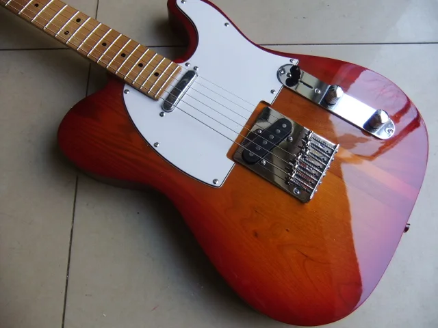 Оптовая продажа 6 строка Электрогитары тел модель лучшего качества в вишня Sunburst