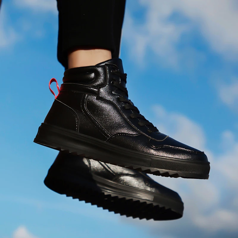 Ботинки из искусственной кожи Белые зимние кроссовки уличная походная обувь 1