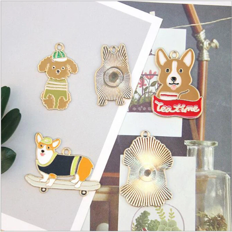 2 шт./лот мультяшный милый вельш корги кулон брелок аксессуары очаровательный