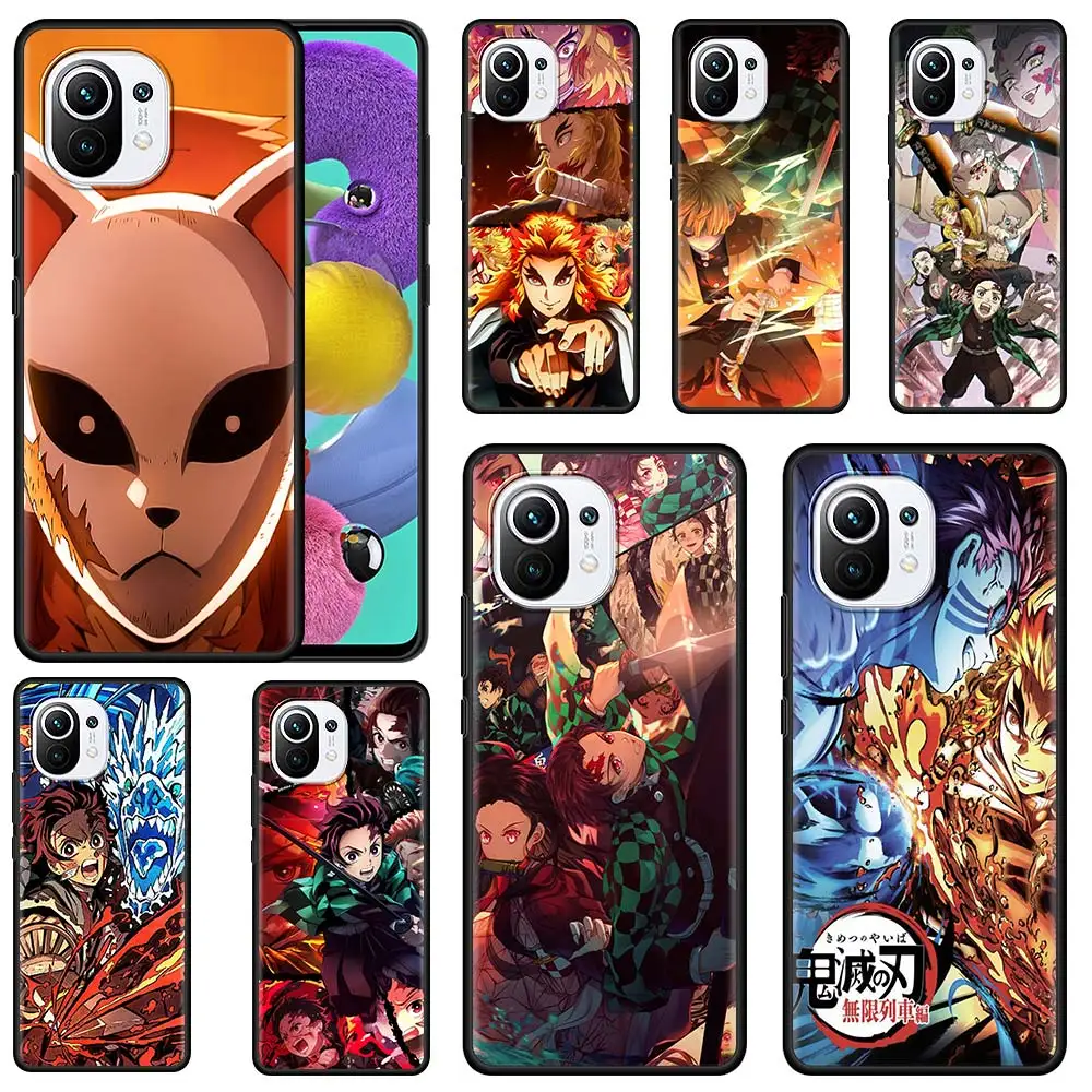 

Cartoon Japan Anime Demon Slayer Silicone Phone Case For Xiaomi Mi 11 Ultra 11X 10T 10 9T Pro A2 Lite CC9 CC9E 11i Soft Cover