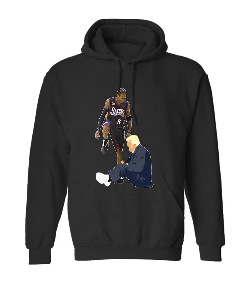 Allen Iverson Crossing Дональд Трамп Толстовка летняя рубашка 2018 с длинным рукавом размера