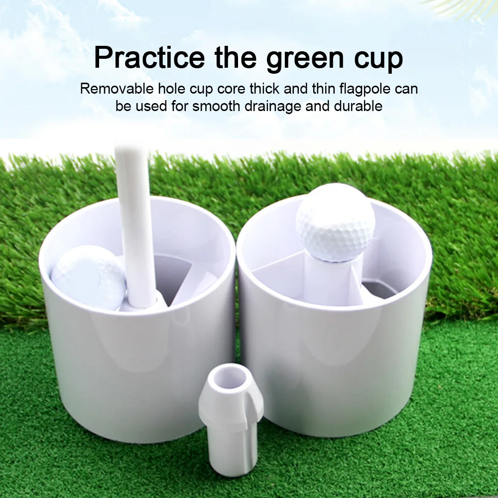 

Golf Hole Cup ABS Plastic Detachable Putting Green Hole Cup Funnel Fan Blade Drain Design Golf Accessories for Ball flagpole