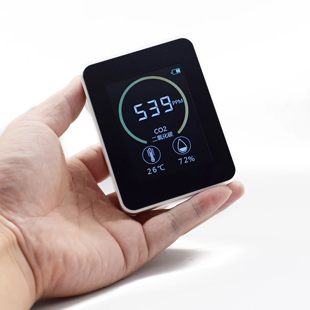 

K02 CO2 Meter Air Quality Monitor CO2 Sensor Detector Multifunctional Temperature Humidity Tester LCD Display with Backlight