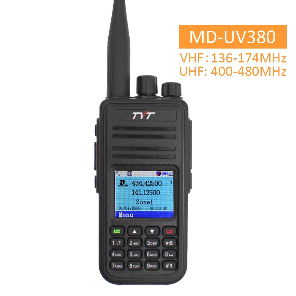 TYT MD UV380 рация DMR радио 380 VHF UHF Цифровой двухсторонний радиоприемопередатчик Dual Time
