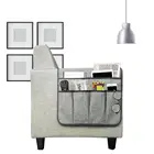 Льняной диван, кресло, подлокотник, органайзер с 6 карманами, держатель для телефонов, подставка для журналов, подлокотник для дивана