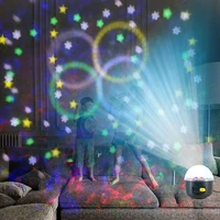 6 colors dj disco ball with 6 patterns lumiere 10w crystal magic rotating ball sound activated projector rgb stage lighting