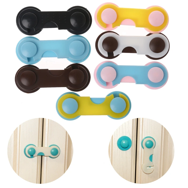 Puertas de seguridad para beb&eacute;s, cajones, armario para ni&ntilde;os peque&ntilde;os, protecci&oacute;n de seguridad, cerradura de pl&aacute;stico, cerraduras de armario, refrigerador, 4 Uds.-2