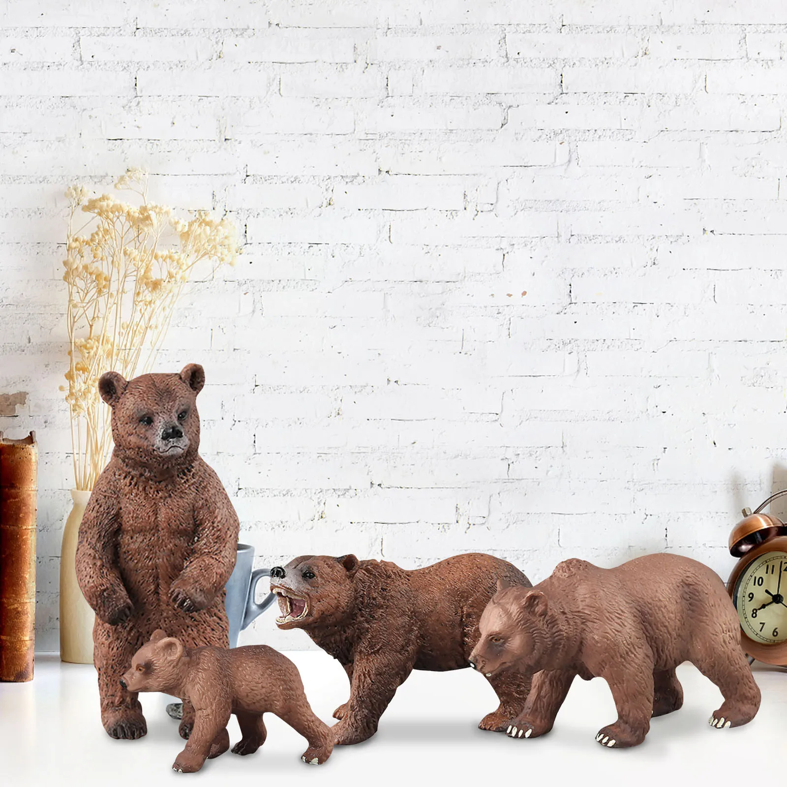

The Bear Animal Toys Figurines Home Decorate Preschool Educational figure figurine home decor decoration accessories toys #11