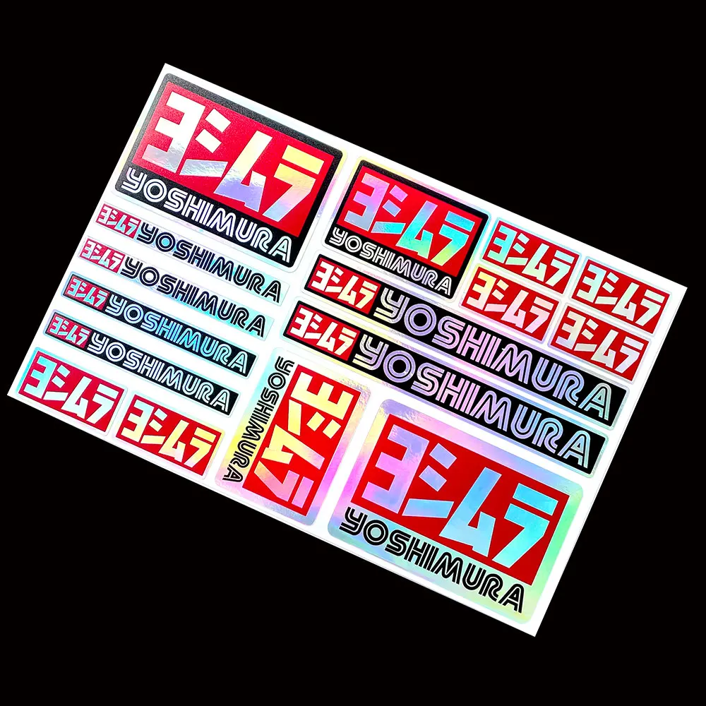 Лазерные радужные наклейки Yoshimura на мотошлем | Автомобили и мотоциклы