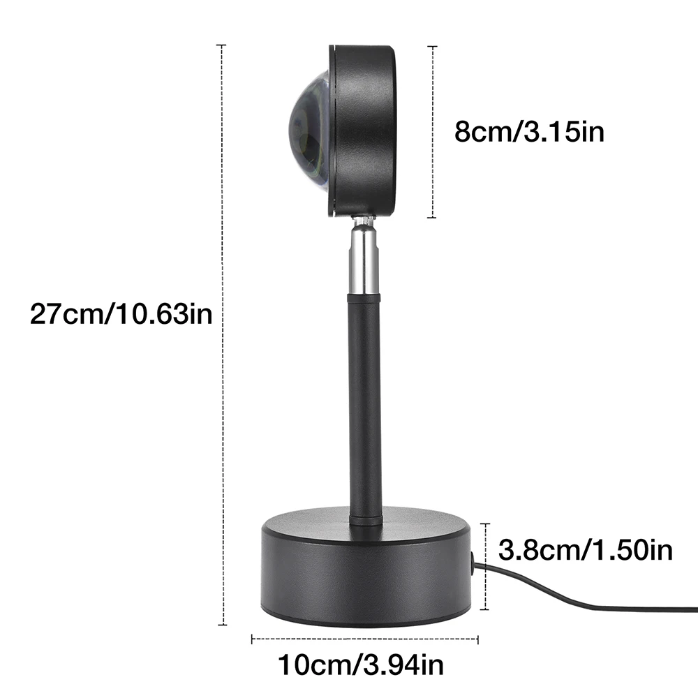 Радужный светильник с закатом светодиодный ночсветильник проекцией атмосферы
