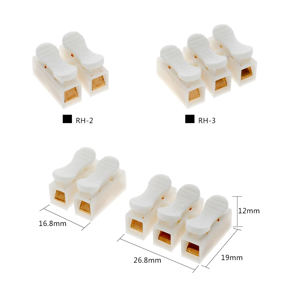 5 шт./лот 2pin / 3pin пружинный разъем Простая установка провода коннетинг нет