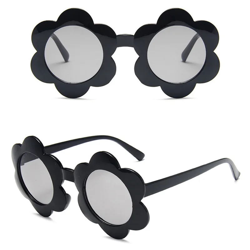 Милые Солнцезащитные очки в цветочек детские солнцезащитные для мальчиков и